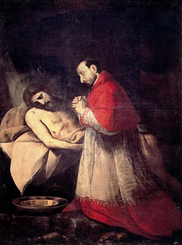 Carlo Borromeo adora il Cristo morto - Museo del Prado